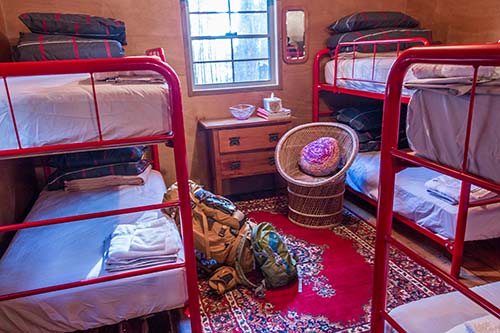 Bunk beds in the Settlers Hut